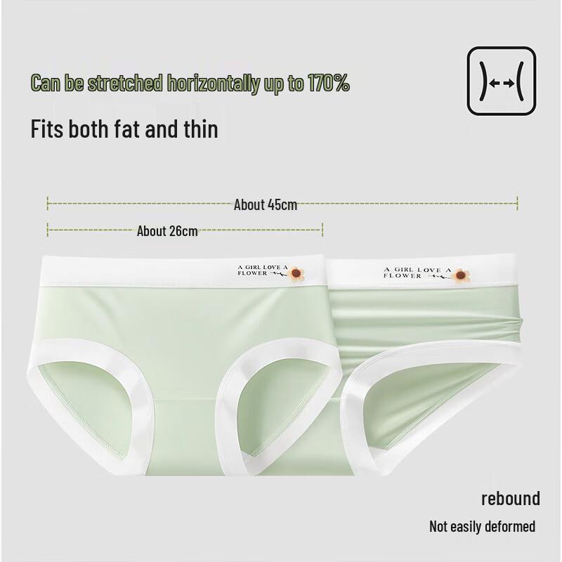 Xueqiman Women's Ice Silk Seamless Quick-Dry Briefs