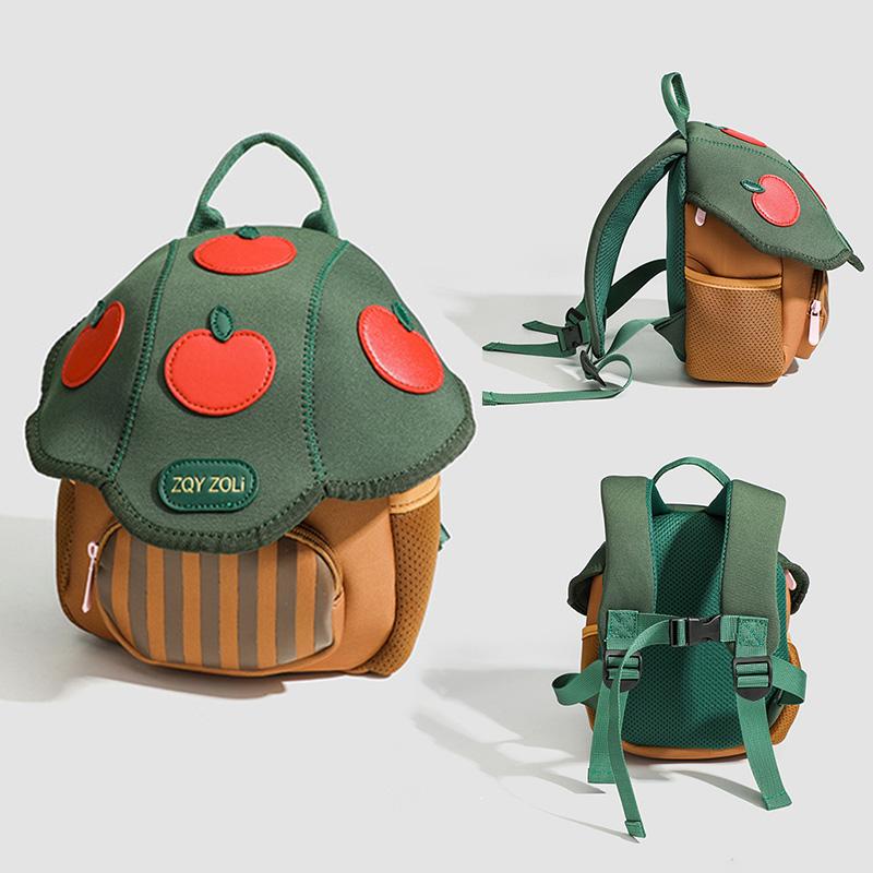 Kid Backpack Cute Mushroom Kindergarten Cartoon Pink Mini Travel Bag Schoolbag Preschool Gift for Toddler Girl Boy 3-6
