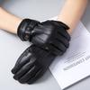 Genuine Leather Gloves  Men's Gloves Men's Fleece Warm Sheepskin Gloves  Winter Labor Protection Gift Leather Gloves