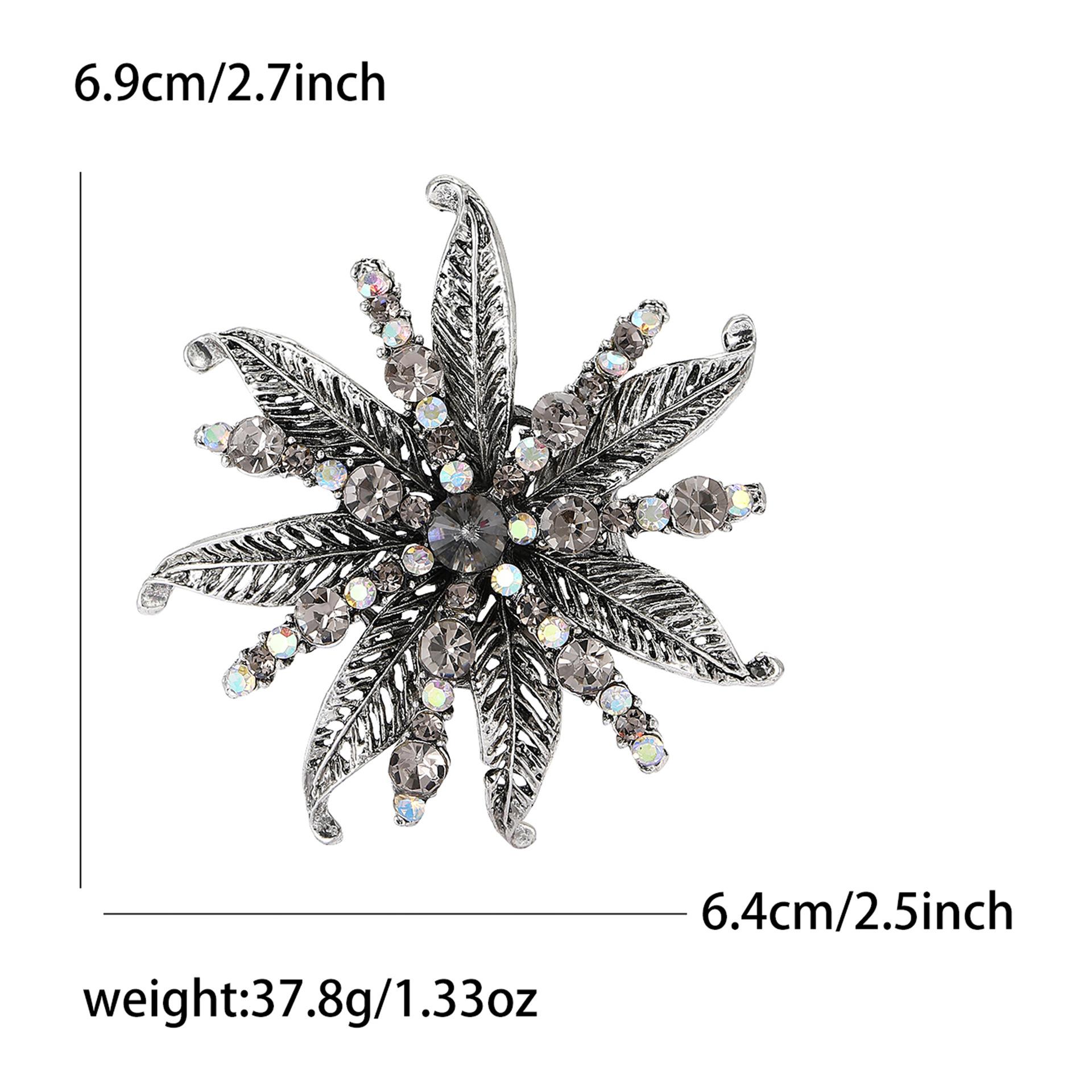 

Преувеличенный ретро сплав горный хрусталь цветок брошь высокого класса мода женский кардиган пальто корсаж ювелирные изделия булавка