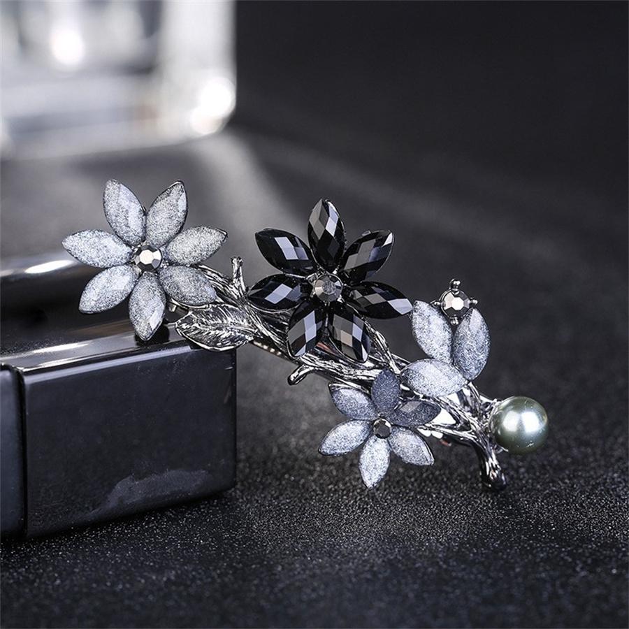 New Korean Colorful Crystal Butterfly Spring Hairpin Zircon Alloy Top Clip Horizontal Clip Elegant Women's Fashion Hair Jewelry