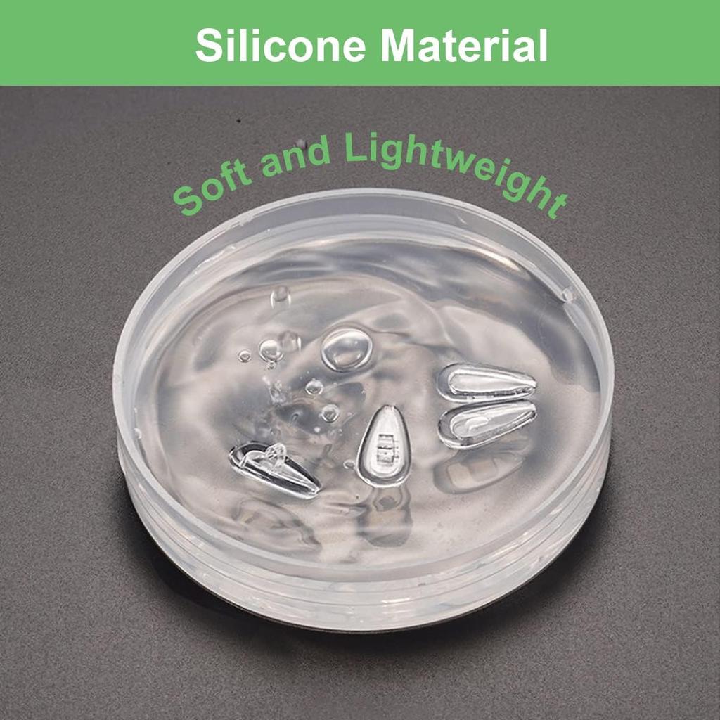 Brillen-Nasenpads, verbesserte weiche Brillen-Nasenpads mit Luftkammer aus Silikon, 5 Paar einschraubbare 15-mm-Brillen-Nasenpads mit Schrauben