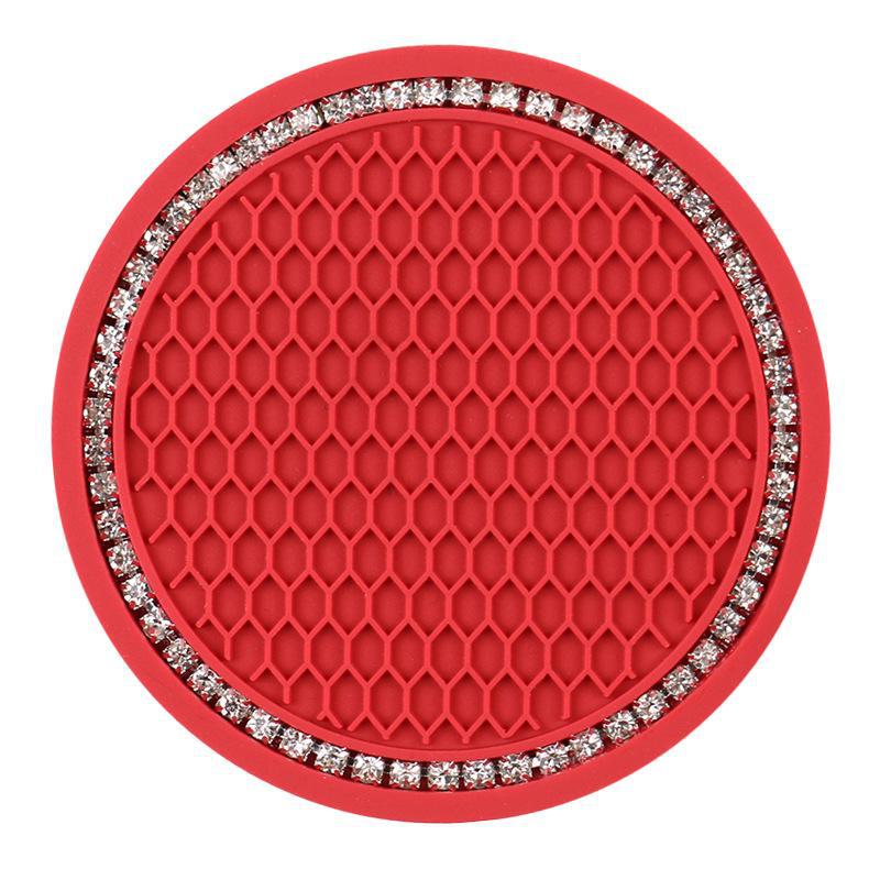 Creative Honeycomb Car Coaster: Cross-Border Multifunctional Storage with Rhinestone Anti-Slip Mat