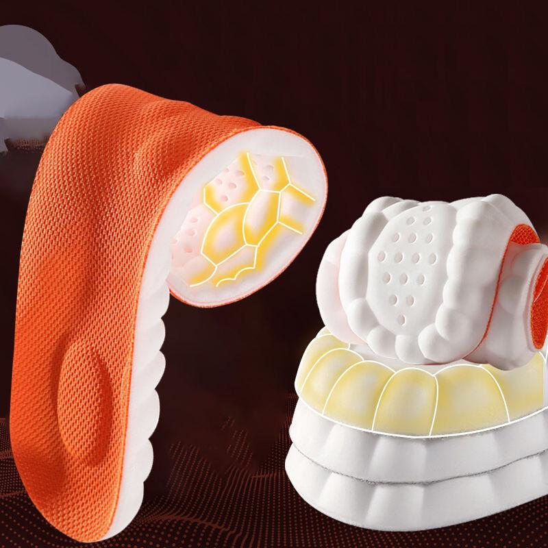 

4D Cloud Technology Спортивні устілки для взуття ПУ Підошва М’яка дихаюча Амортизаційна подушка Біг Ортопедичні устілки для догляду 43-44 помаранчевий