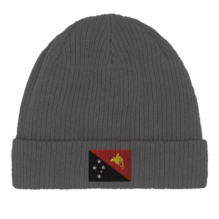 Bonnet Drapeau Papouasie-Nouvelle-Guinée en Gris