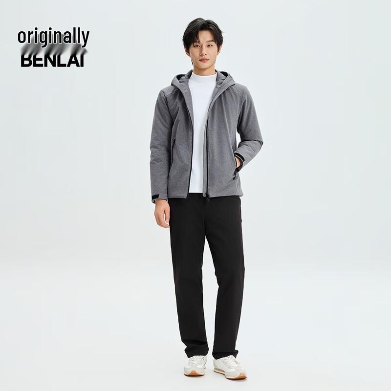 BENLAI Men's 2025 Winter Water-Repellent Warm Fleece-Lined Straight Casual Pants