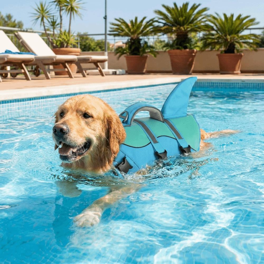 Waterproof Dog Swimming Vest Adjustable Pet Buoyancy Suit Fashion Pet Swimsuit Pool Party