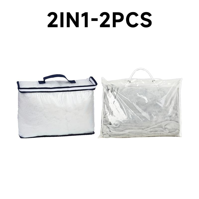 Transparent PVC packaging bags portable bedding blanket packaging pillowcase storage bag