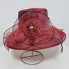 Summer female organza flower European and American celebrity wind mesh gauze hat retro breathable sun hat sales