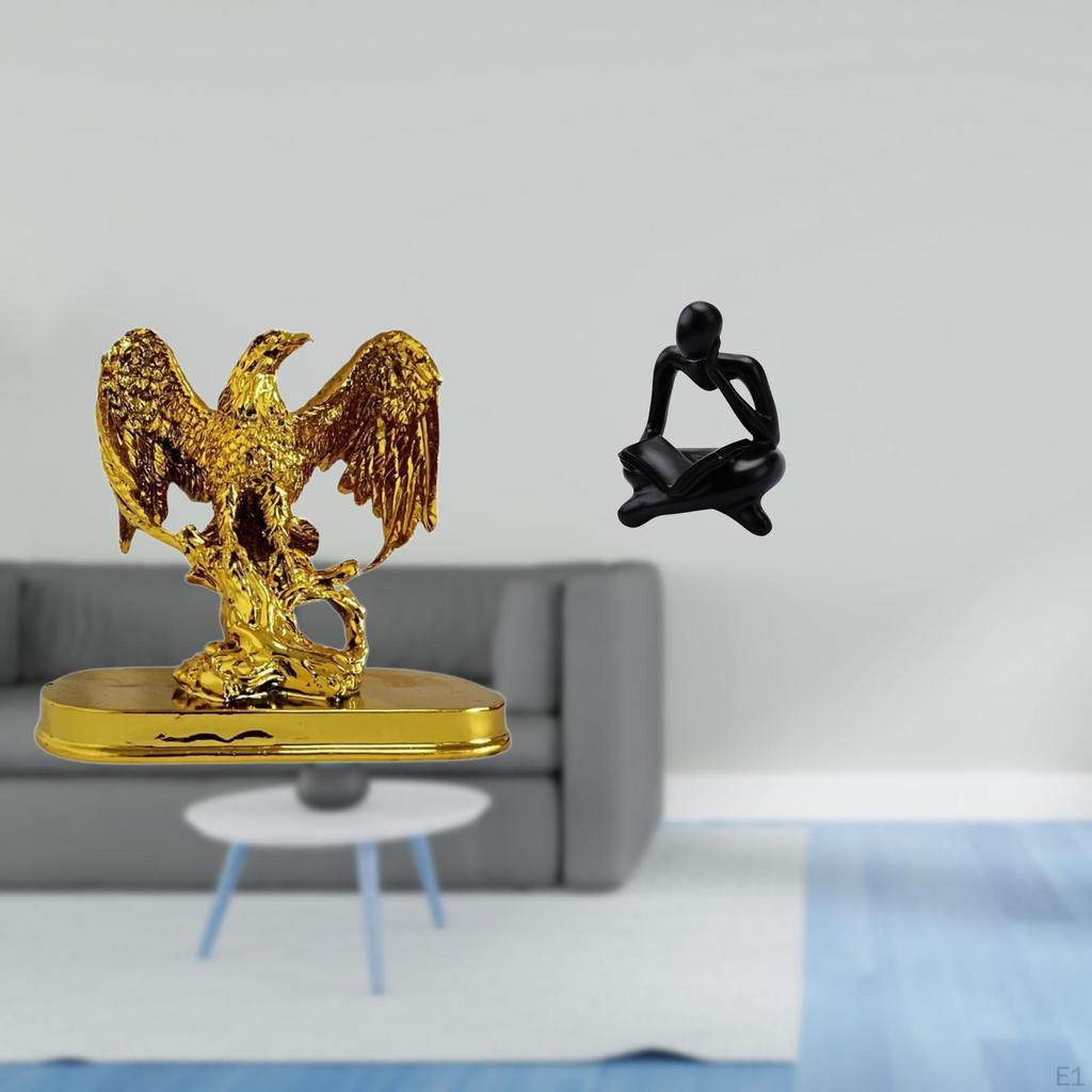 Figurine Animal Sculpture Crafts Modern Art Ornament Resin Statue Home Decor for Desk Indoor Office