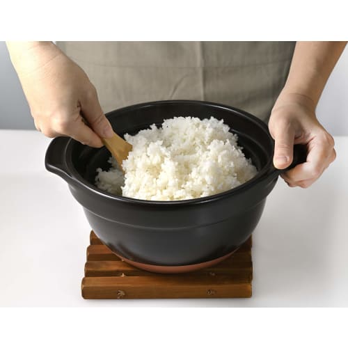 HARIO GNR-200-B 2-3 cup rice pot with glass lid