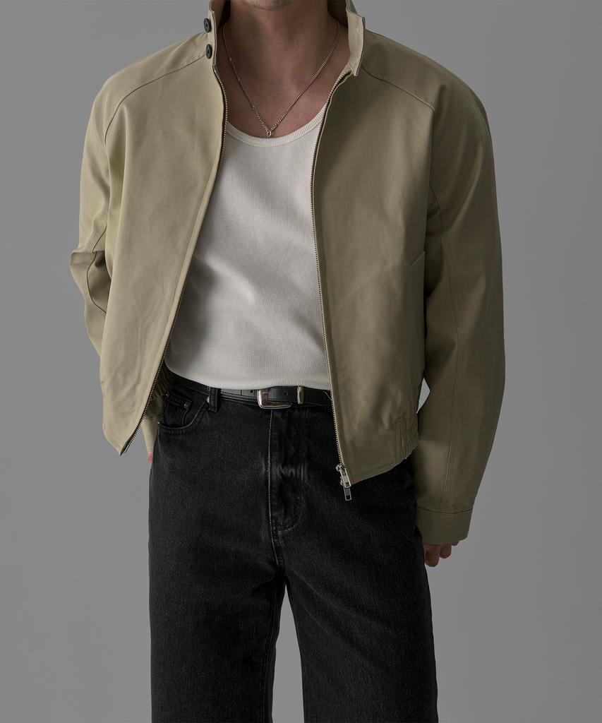 Bowlow Product Cotton Harrington Crop Jacket [Beige]