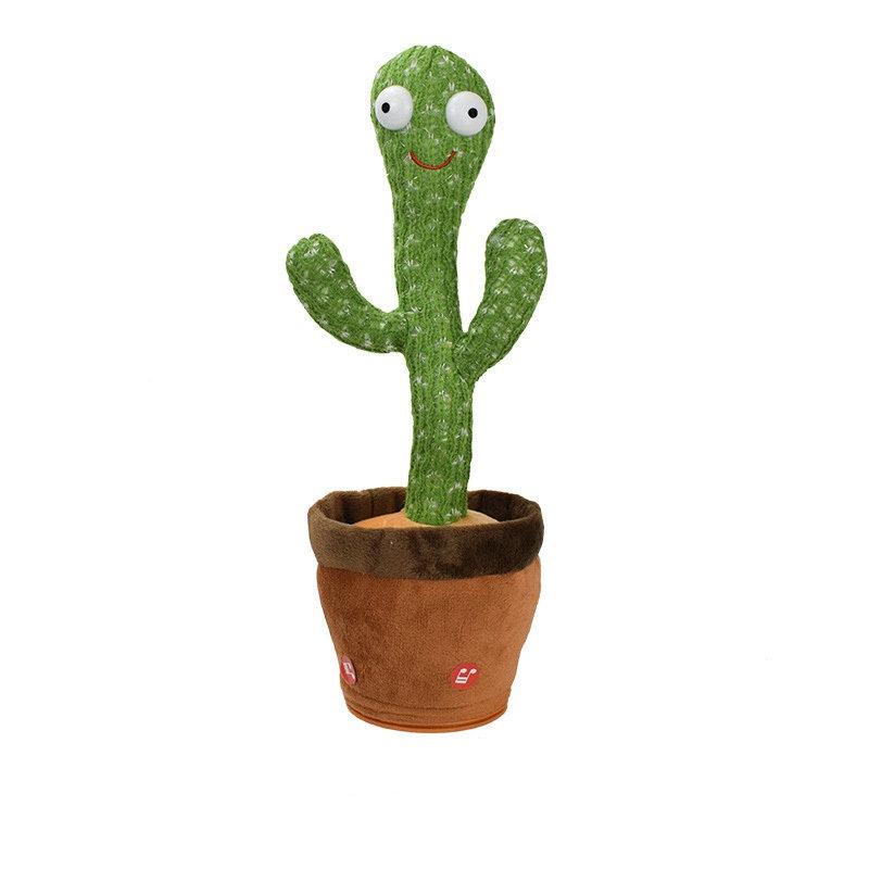 Dancing Talking Cactus Toy Kid Singing Mimicking Repeating Cactus Toy Baby Toddler Boy Girl Gift Recording Voice Interactive Fun