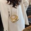 Women's Shiny Mini Crescent Chain Bag - Exquisite Lipstick & Coin Crossbody Purse