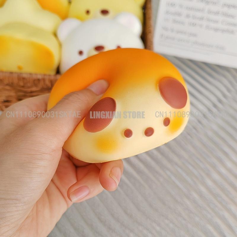 Cute Bread Squishy Slow Rising Squeeze Fidget Toys Funny Stress Relief Anti-Stress Pinch Mochi Squishy Toy For Kids Adult Gift