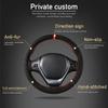 Premium Fur Steering Wheel Cover Universal Car Steering Wheel Braid Cover with Needles and Thread Anti Slip Interior Protector