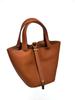 Genuine Leather Women's Bucket Bag - TOGO Cowhide Casual Fashion Handbag