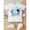 Europäische Größe Mädchen Rundhals Kurzarm T-Shirt mit Abschlusszeit Bachelorhut Musterdruck