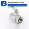 Songge 316 Stainless Steel Two-Piece Ball Valve