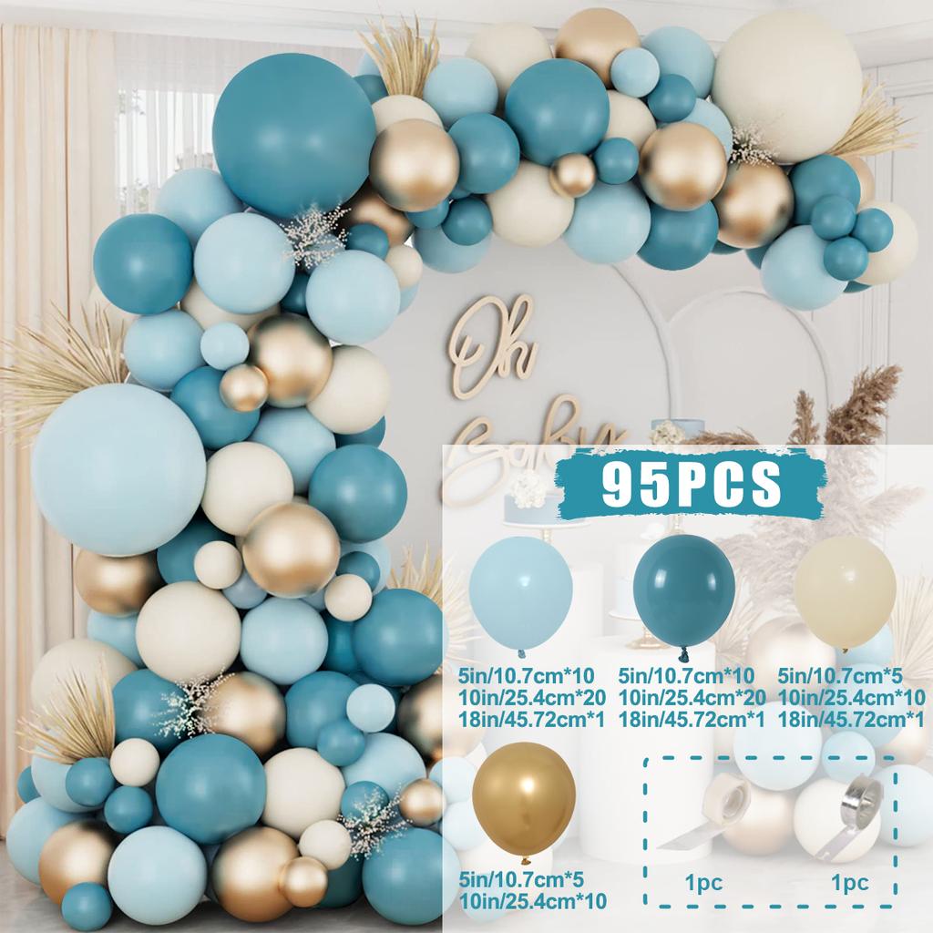 Blue Balloon Garland Arch KIt Wedding Birthday Party Decoration For Kids Baby Shower Gender Reveal Baptism Ballon Baloon Decor
