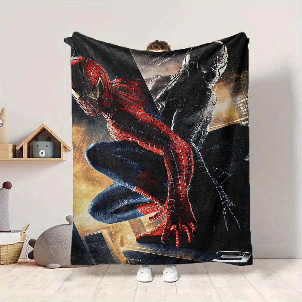 1Pc Spiderman Vs Venom Clash Heroes Blanket Soft And Comfortable Casual Warm Camping Travel Christmas Halloween Xmas Gift M924342