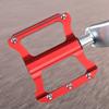 Road Bike   Flat Pedal Aluminum Alloy Non-Slip   Pedal Bike Accessory(Red )