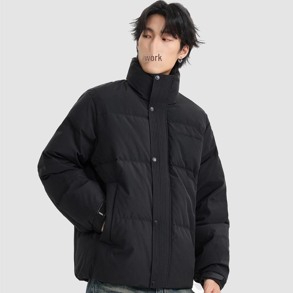 High-End Autumn/Winter American Trend Thick Duck Down Stand Collar Sports Jacket - Men's & Couples Casual Puffer