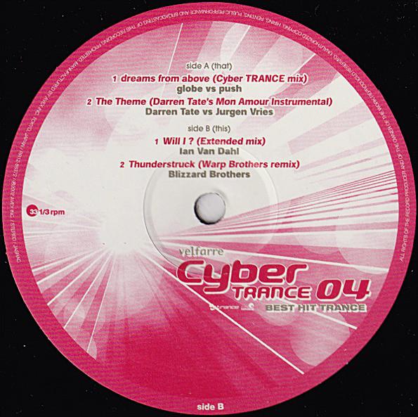 

12inch Record VARIOUS Velfarre Cyber Trance 04 RR1288372 avex trance 2002 Japan Dance Electronica Used