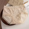 Pastoral Girl Antibacterial Mid-Waist High Elasticity Triangle Panties for Women - Soft & Comfortable with Extended Crotch