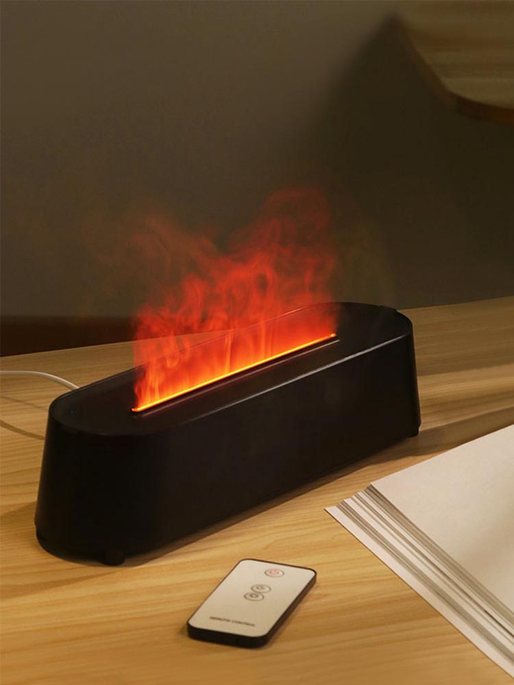 

New Colorful Simulated Flame Aromatherapy Machine Home Fragrance Machine Essential Oil Diffuser Desktop Flame Humidifier
