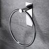 Stainless Steel Self Adhesive Round Towel Ring | No Drilling Wall Mounted Bathroom Accessories | Durable Napkin Hand Towel Holder
