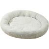 Plush Round Pet Bed Cat Bed, Self Warming, Cozy Snooze Indoor Cats Autumn Winter Sleeping Dog Beds Pet Cushion for Puppy Kitten Cats, White