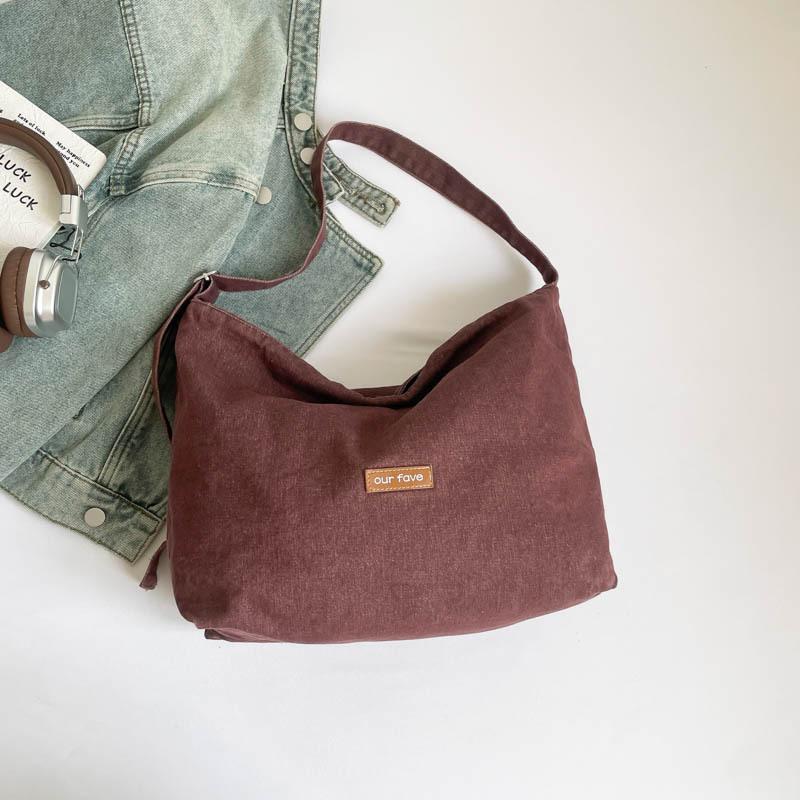 

Джинсовая сумка через плечо на одном плече, уровень внешности для старшеклассниц, большая вместимость, простая сумка-тоут, стильная студенческая сумка для занятий кофейный