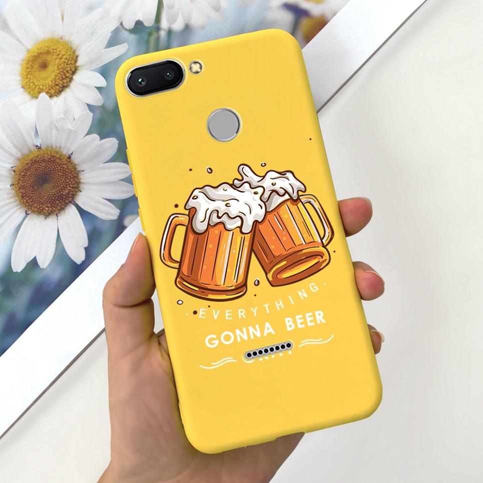 For Cover Xiaomi Redmi 6 6A 6Pro Bumper Shell Fashion Stylish Design Phone Cover For Redmi6 Redmi6a Soft Liquid Silicone Fundas