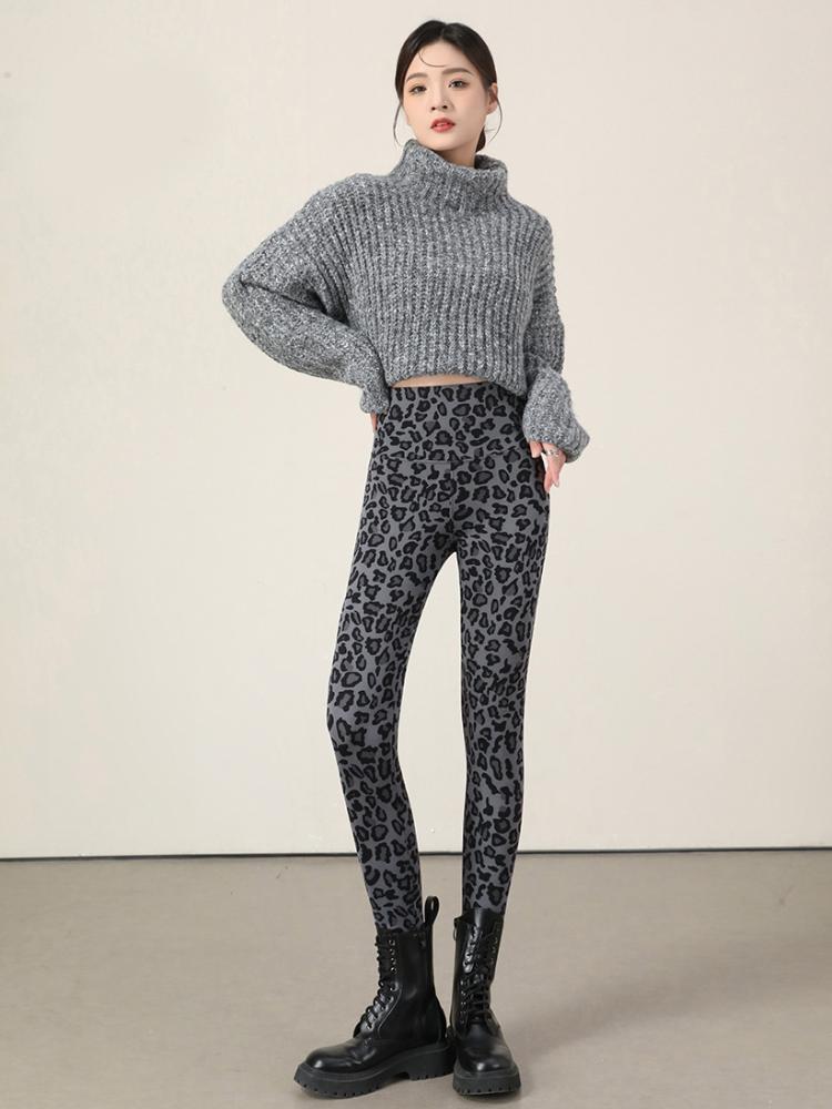Toamnă iarnă Leggings din piele de rechin de modă din catifea subțire pentru femei, cu talie înaltă, sexy, subțiri, strânse, calde, pantaloni de yoga