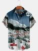 2025 New Christmas T-shirt For Men Hawaii High-quality Men's And Women's Beach Trend Cool Short-sleeved Oversized Shirt