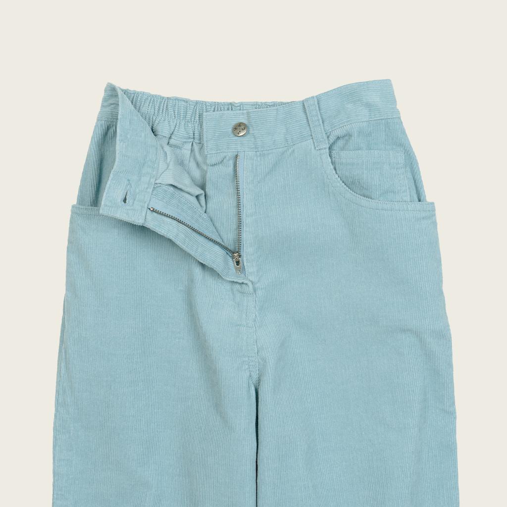 CHIQUITA [24 Winter] 5-Pocket Pants (Corduroy) Gray Blue 244501Sgb