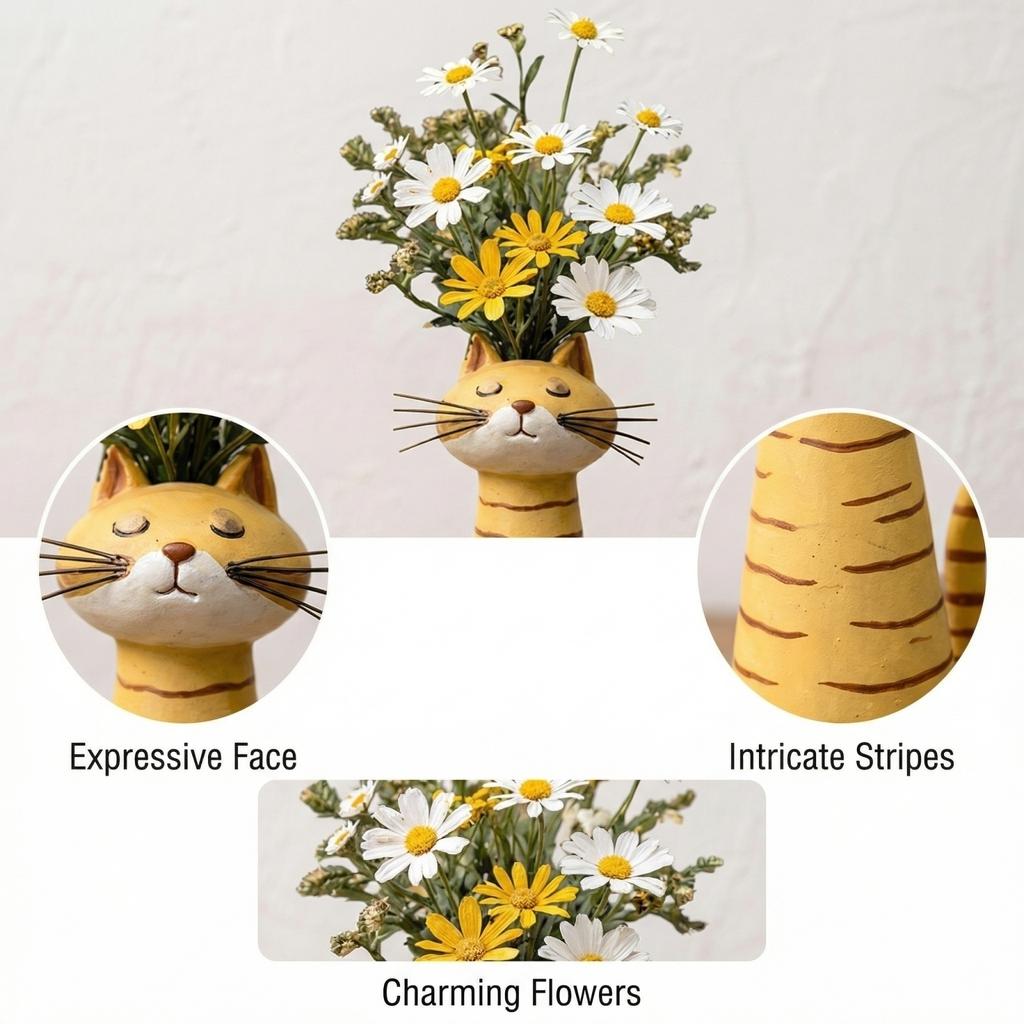 Handmade Quirky Vase, Dried Flower Decorative Vase