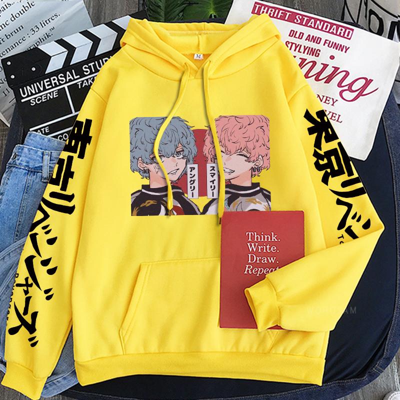 Anime Tokyo Revengers Nahoya Kawata Souya Kawata Kawaii Printed Hoodies Casual Men Women Winter Long Sleeve Sweatshirts
