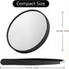 Oglindă Compactă HD de Mărire pentru Machiaj cu Ventuză - Portabilă 40/50x Mică Rotundă de Mână Asistent de Frumusețe