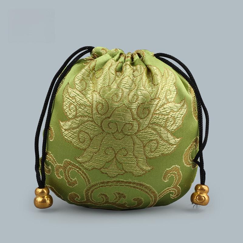 18 Brocade-Style Drawstring Bags for Buddhist Beads Bracelets & Cultural Play