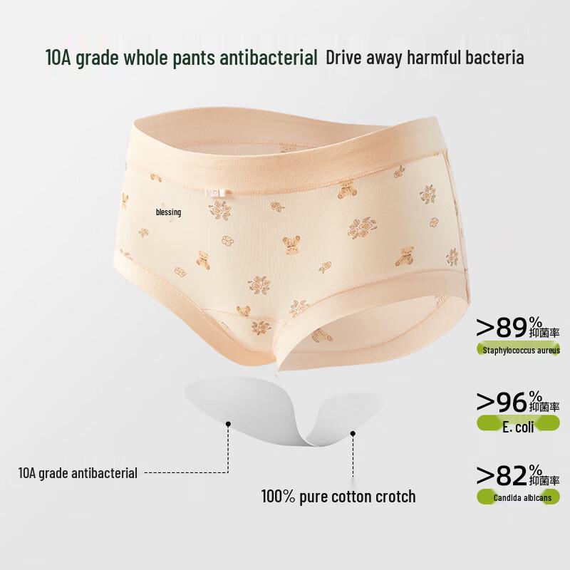 Audiffren Women's 100% Cotton Crotch Antibacterial Printed Briefs (3-Pack)