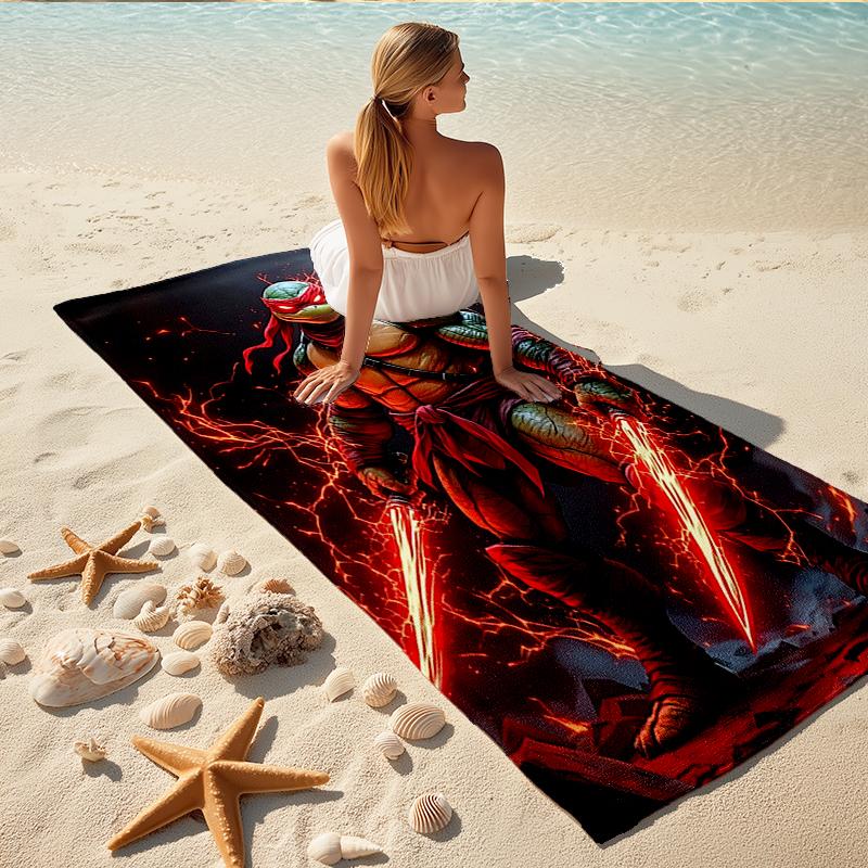 1Pc Mutant Ninja Turtle Power Beach Towel Quick Dry Multiuse For Beach Pool Gym Yoga Home Travel Christmas Halloween Xmas Gift G1201