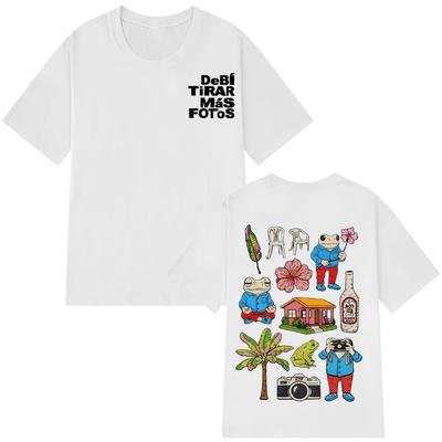 Rapper Bad Bunny Tour 2026 Debi Tirar Mas Fotos DTMF Merch T-Shirt Men's Fashion Clothing Summer O-Neck Hip Hop Tees Streetwear