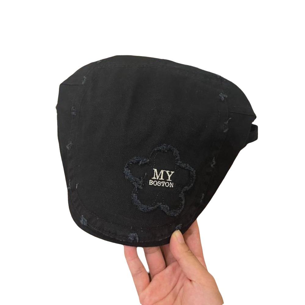 

Warm Burr Patch Design Berets Vintage Artist Hat Casual Painter Hat Summer чорний
