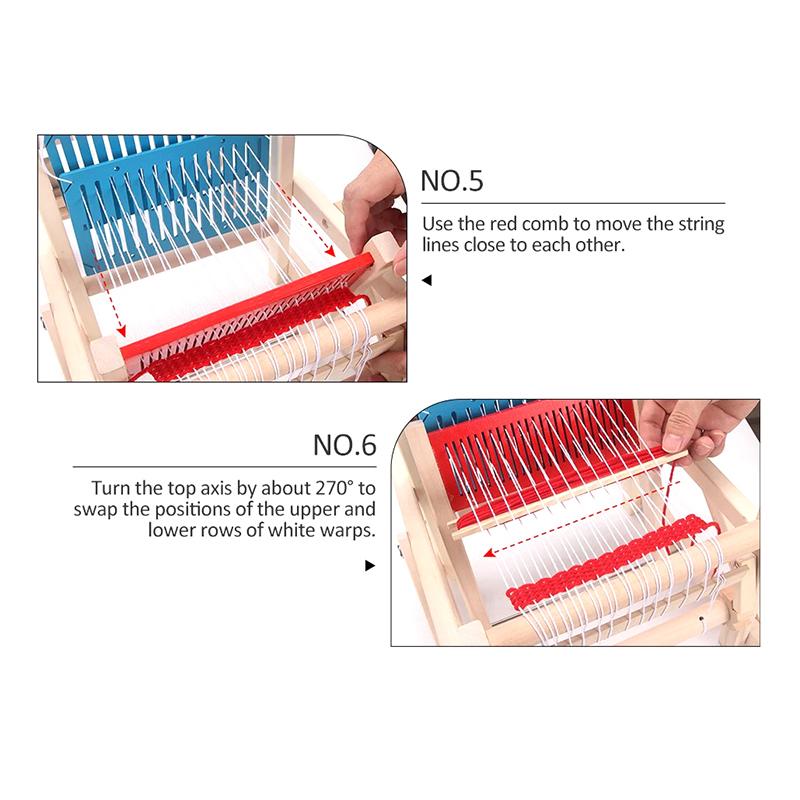 Wooden Multi-Craft Weaving Loom Mini Spinning Knitting Machine Diy Hand Loom Weaving Machine Handmade Crafting Fun For Adults