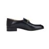 Gucci Horsebit Slip On Loafer Gold Tone Black Leather Women's 571050 0G0V0 1000