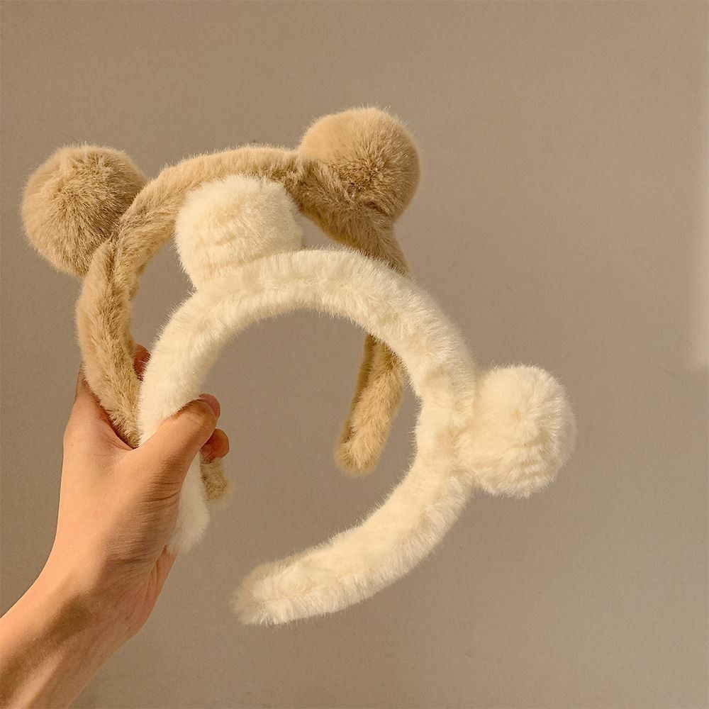 Cartoon Headband Non-slip Hair Hoop Headwear Plush Hair Bands Women