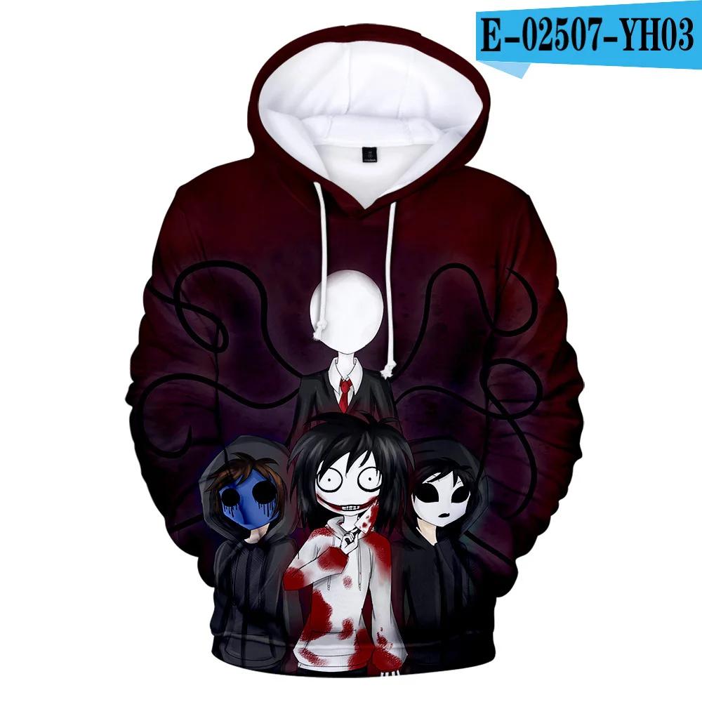 Hoodie Men Streetwear Hooded Sweatshirt Creepypasta Hoodies Ticci Toby Cosplay Costume Autumn Winter Clothes