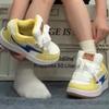 Light Yellow Color Scheme Guochao Niche Bread Shoes Women's Ins Tide 2025 Autumn New Versatile Student Board Shoes White Shoes
